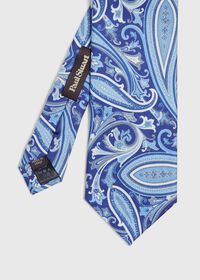 Paul Stuart Paisley Silk and Linen Tie, thumbnail 1