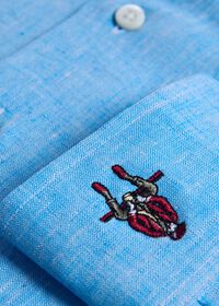 Paul Stuart Linen Logo Sport Shirt, thumbnail 3