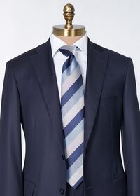 Paul Stuart Woven Silk Three Color Stripe Tie, thumbnail 4