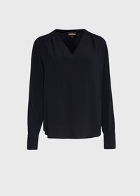 Paul Stuart V-Neck Blouse, thumbnail 1