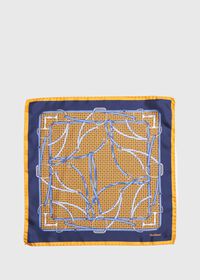Paul Stuart Belt & Bit Pocket Square With Contrast Border, thumbnail 2