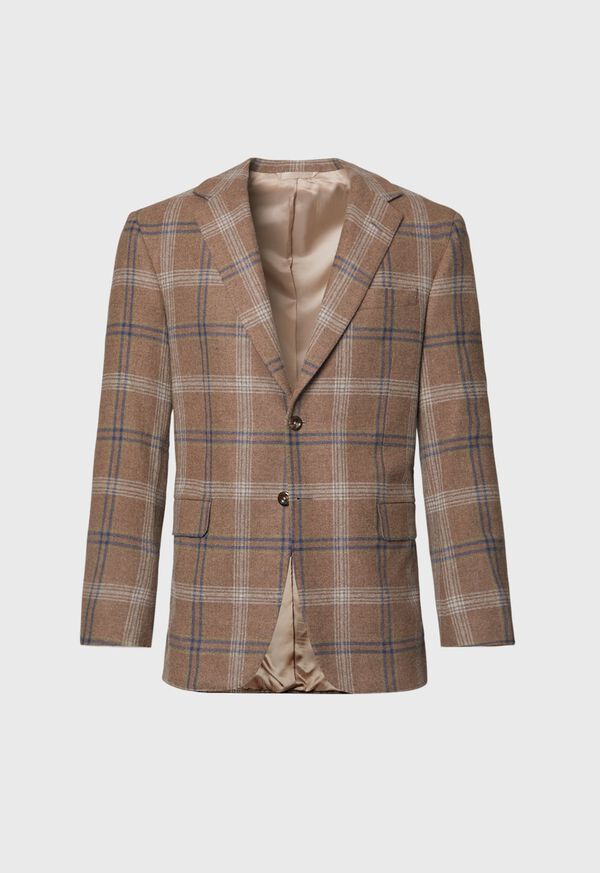 Paul Stuart Oatmeal Plaid Escorial Wool Jacket, image 1