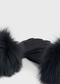 Paul Stuart Knit Fur-Trim Gloves, thumbnail 2