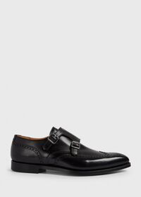 Paul Stuart Hawthorne Leather Double Monk Strap, thumbnail 1
