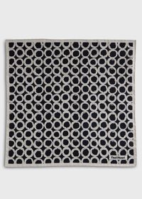 Paul Stuart Geometric Print Silk Pocket Square, thumbnail 2