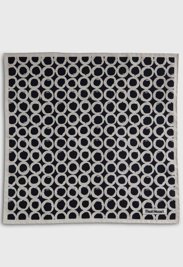 Paul Stuart Geometric Print Silk Pocket Square, image 2