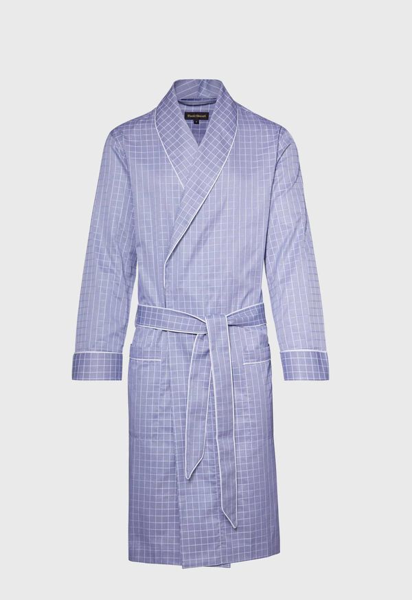 Paul Stuart Blue Check Cotton Robe, image 1