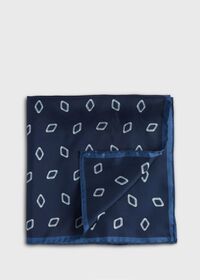 Paul Stuart Printed Silk Tossed Diamond Pocket Square, thumbnail 1