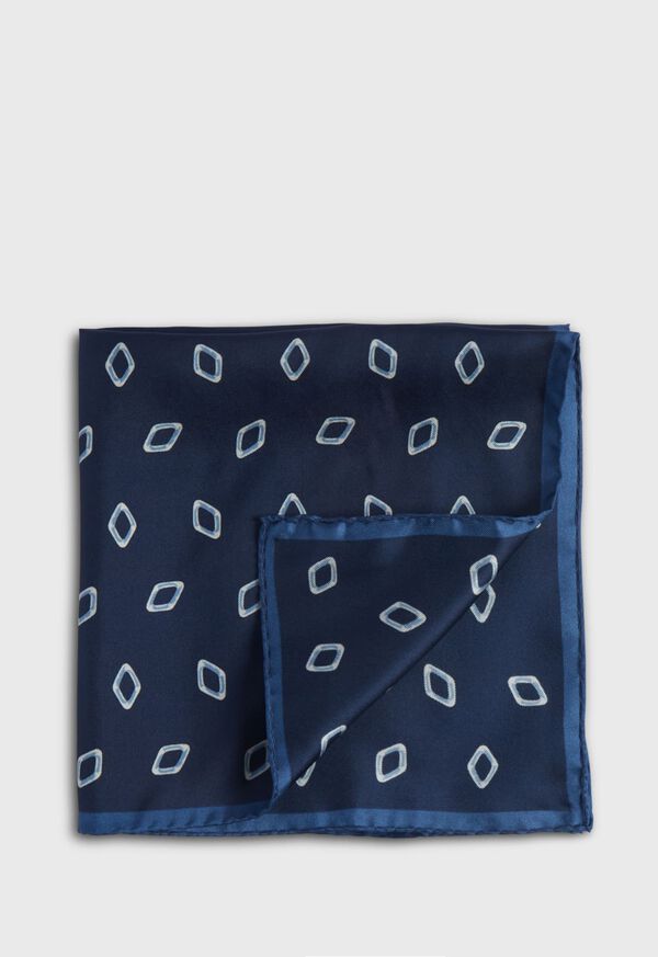 Paul Stuart Printed Silk Tossed Diamond Pocket Square, image 1