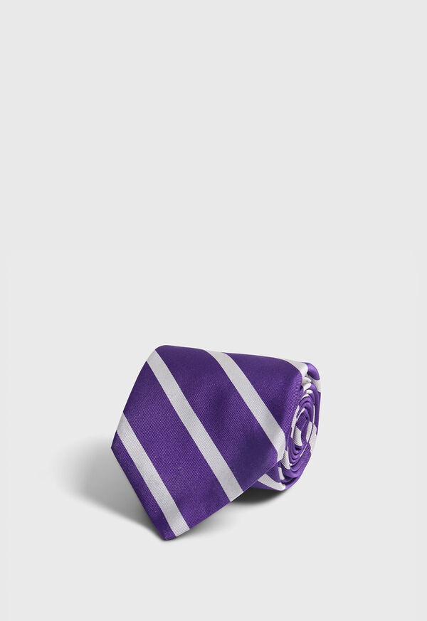Paul Stuart Woven Silk Regimental Stripe Tie, image 1