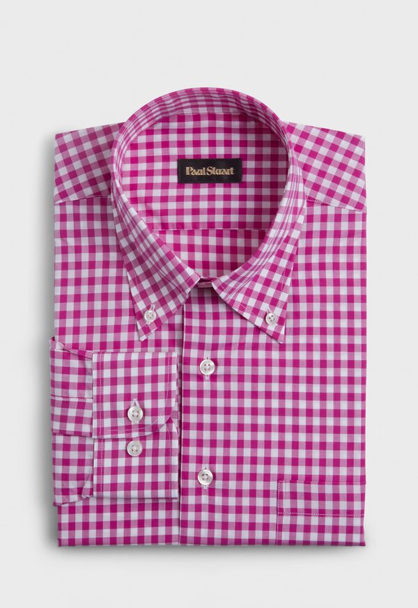 Paul Stuart Cotton Gingham Sport Shirt, image 1