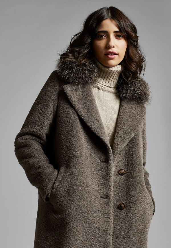 Paul Stuart Single Breasted Coat with Removable Collar, image 3