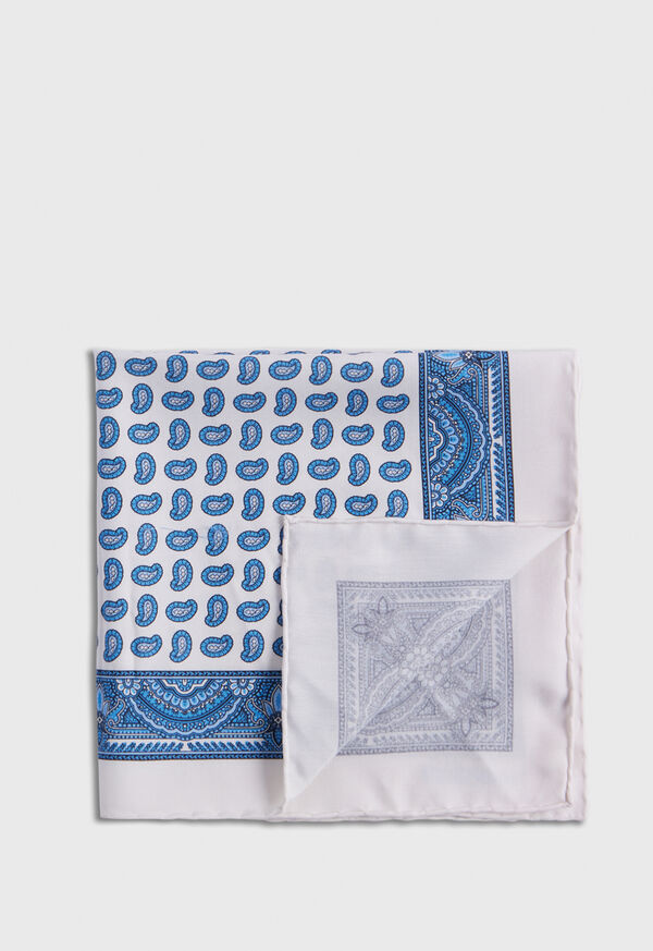 Paul Stuart Habotai Silk Paisley Pocket Square, image 1