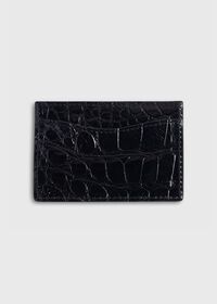 Paul Stuart Glazed Alligator Flat Card Case, thumbnail 1
