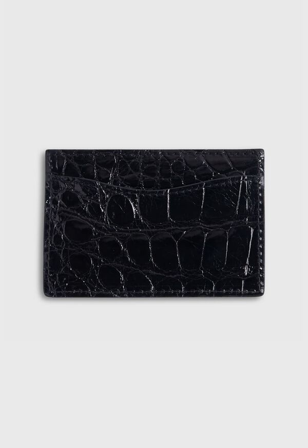 Paul Stuart Glazed Alligator Flat Card Case, image 1
