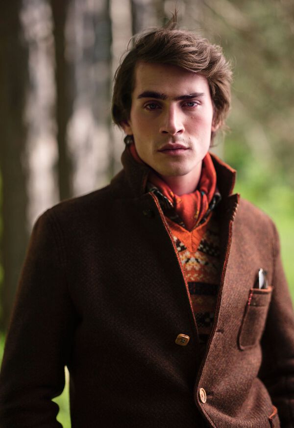 Paul Stuart Raw Edge Jacket & Fair Isle Sweater Look, image 1