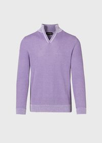 Paul Stuart Birdseye Open Collar Sweater, thumbnail 1