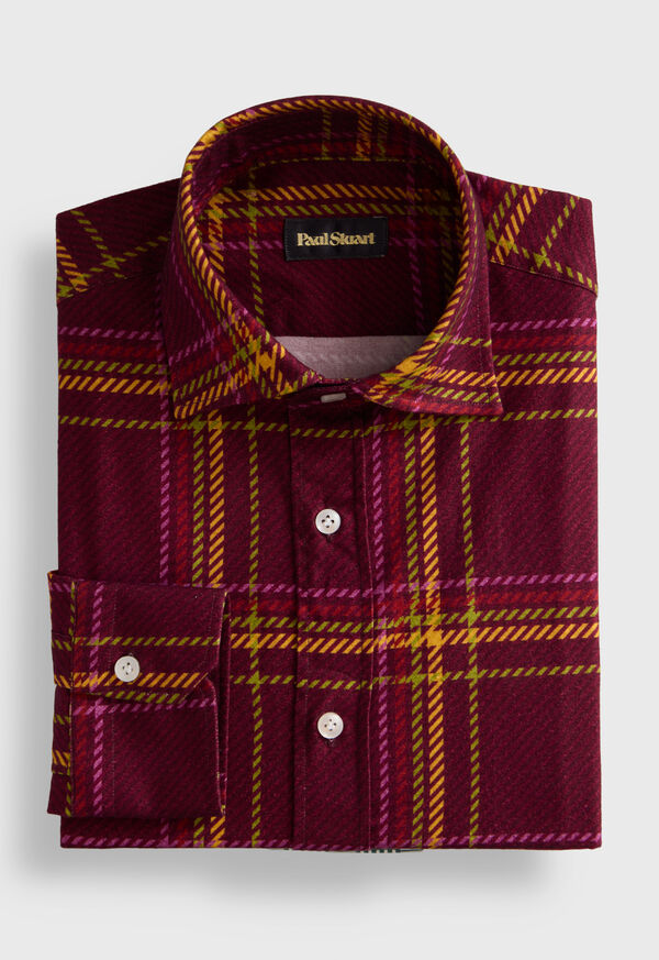 Paul Stuart Printed Plaid Flannel Shirt, image 1