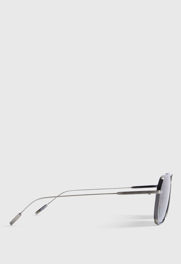 Paul Stuart ZEGNA Matte Gunmetal Sunglasses with Gradient Brown Lens, image 3