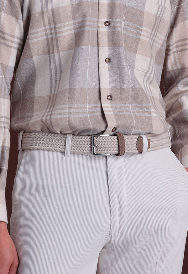 Paul Stuart Braided Wool Belt with Suede Trim, image 2