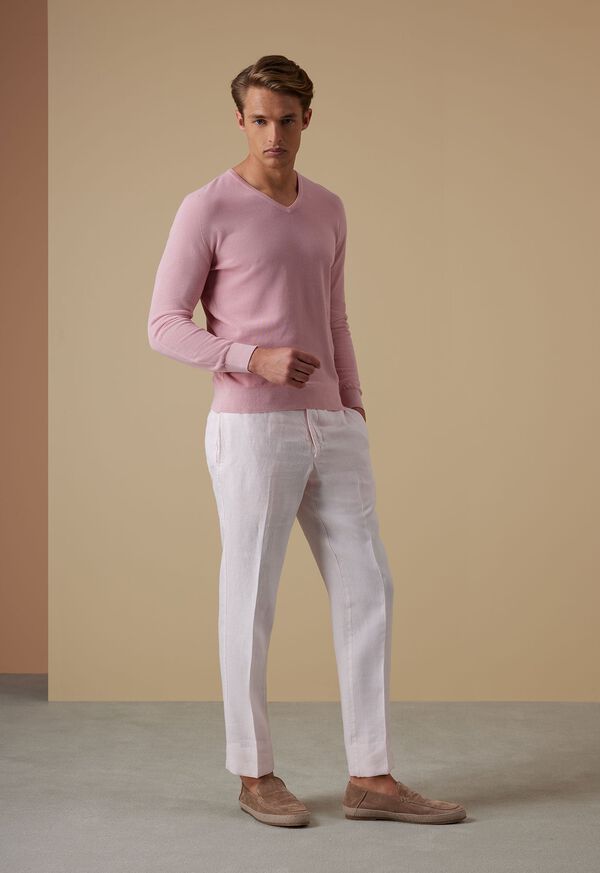 Paul Stuart Rose Pique and Linen Look, image 1