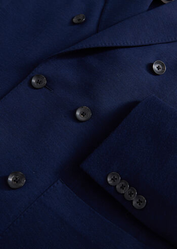 Paul Stuart Double Breasted Wool Knit Blazer
