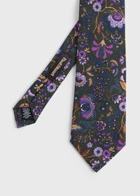 Paul Stuart Printed Wool Floral and Vine Tie, thumbnail 1