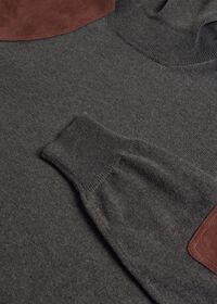 Paul Stuart Cashmere & Suede Gun Patch Turtleneck, thumbnail 2