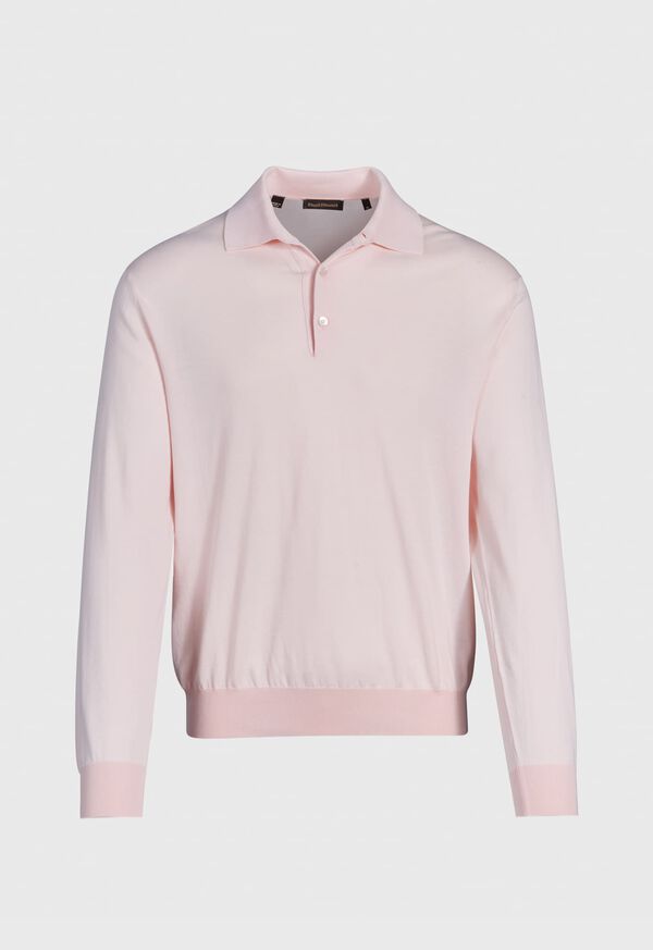 Paul Stuart Long Sleeve Pima Cotton Polo