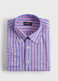 Paul Stuart Linen Shadow Stripe Sport Shirt, thumbnail 1