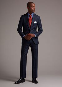 Paul Stuart Navy Plaid Soft Shoulder Suit, thumbnail 2