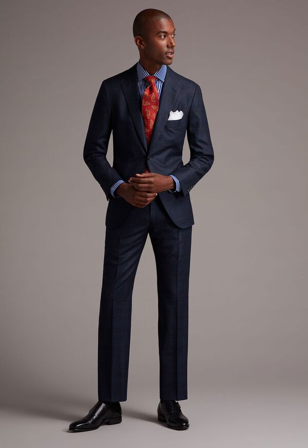 Paul Stuart Navy Plaid Soft Shoulder Suit, image 2