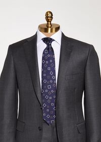 Paul Stuart Navy Squares Tie, thumbnail 2