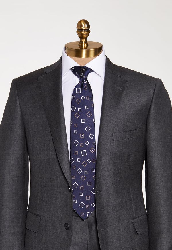 Paul Stuart Navy Squares Tie, image 2