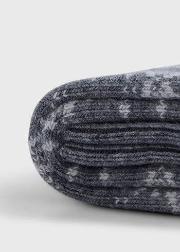 Paul Stuart Wool Blend Reindeer & Snowflake Sock