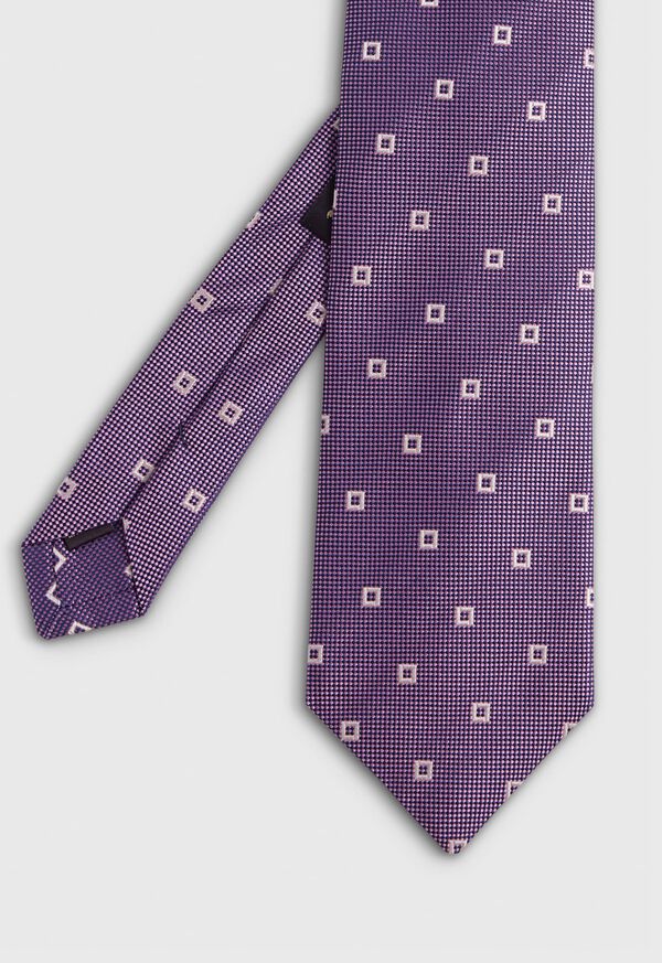 Paul Stuart Silk Jacquard Spaced Diamond Tie, image 1