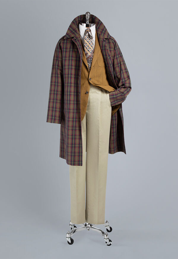 Paul Stuart Plaid Trench Coat, image 3