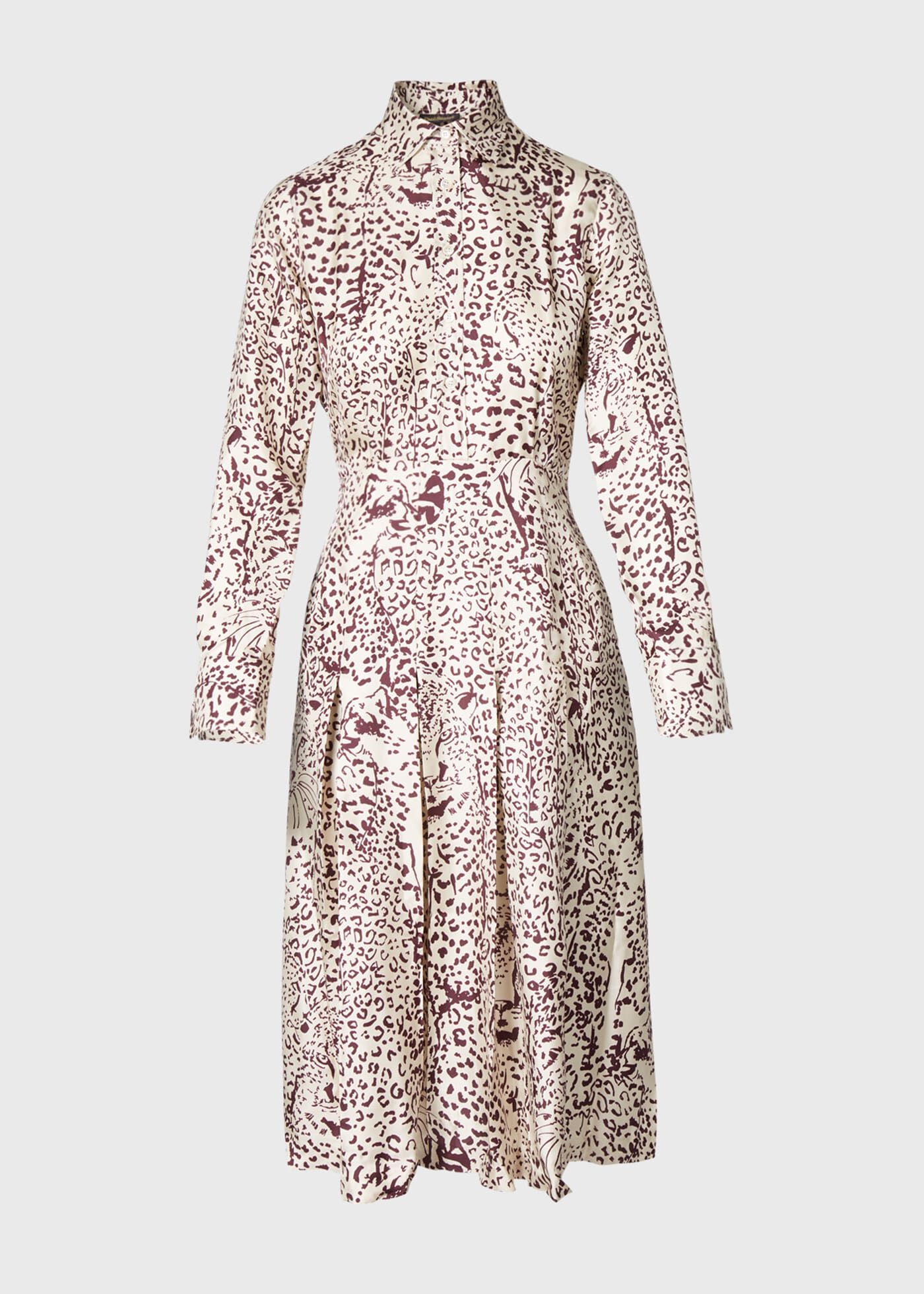 Printed silk best sale dress