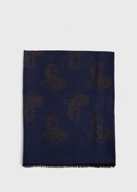 Paul Stuart Jacquard Paisley Wool Blend Scarf, thumbnail 2