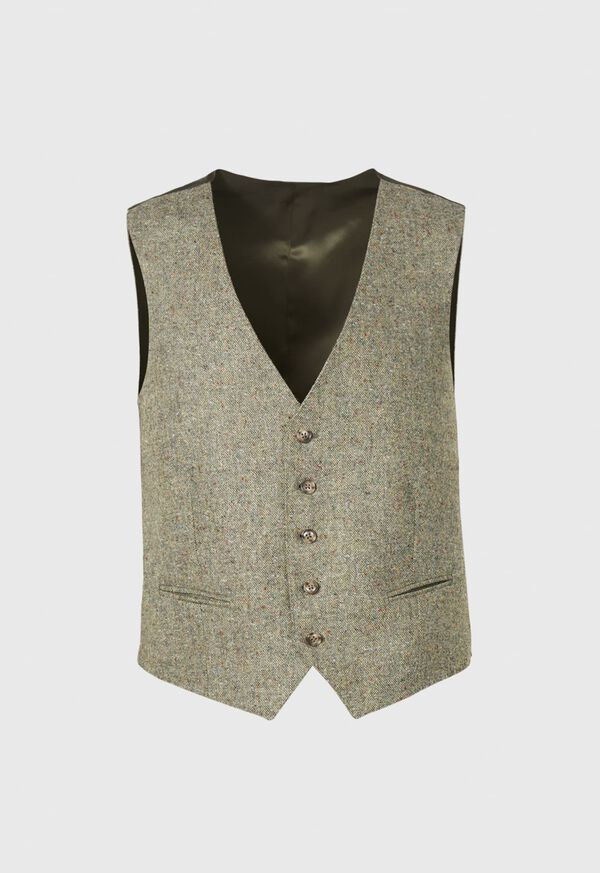 Paul Stuart Shetland Wool Tweed Tailored Vest, image 1