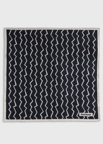 Paul Stuart Silk Printed Geometric Pocket Square