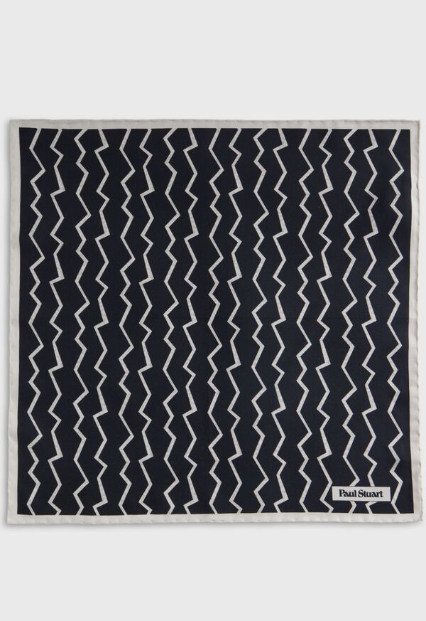 Paul Stuart Silk Printed Geometric Pocket Square, image 2