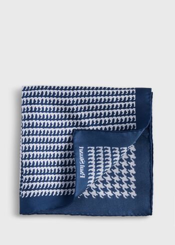 Paul Stuart Printed Silk Large Houndstooth Pocket Square