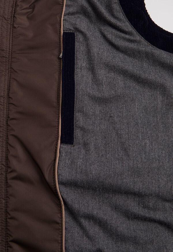 Paul Stuart Nylon Vest with Corduroy Contrast, image 3