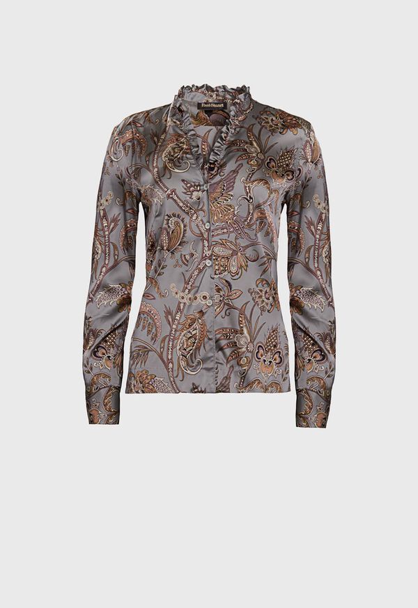 Paul Stuart Paisley Button Down Blouse, image 1