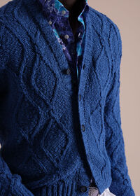 Paul Stuart Open Weave Diamond Cardigan, thumbnail 3