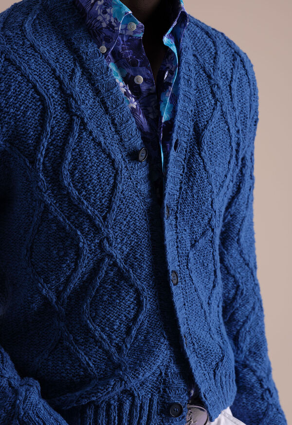 Paul Stuart Open Weave Diamond Cardigan, image 3