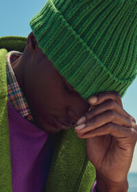 Paul Stuart Ribbed Wool Beanie, thumbnail 2