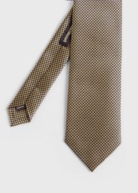 Paul Stuart Woven Silk Two Color Houndstooth Tie, thumbnail 4