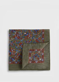 Paul Stuart Linen & Cotton Tapestry Print Pocket Square, thumbnail 1